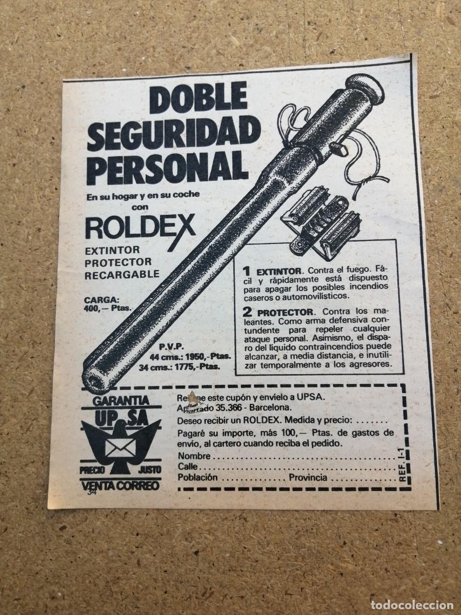 Otros art&iacute;culos de coleccionismo en papel: ANUNCIO. DOBLE SEGURIDAD PERSONAL ROLDEX