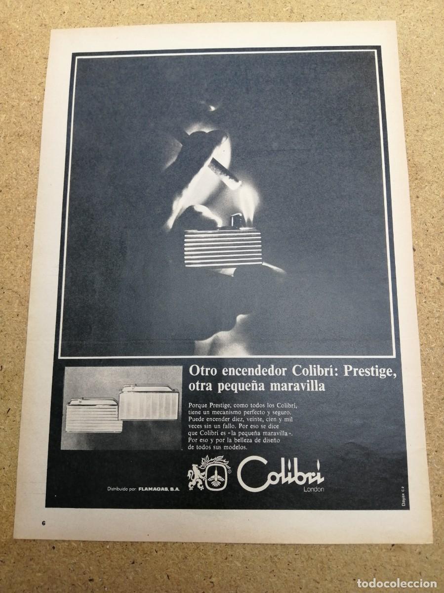 Otros art&iacute;culos de coleccionismo en papel: ANUNCIO. ENCENDEDOR COLIBRI