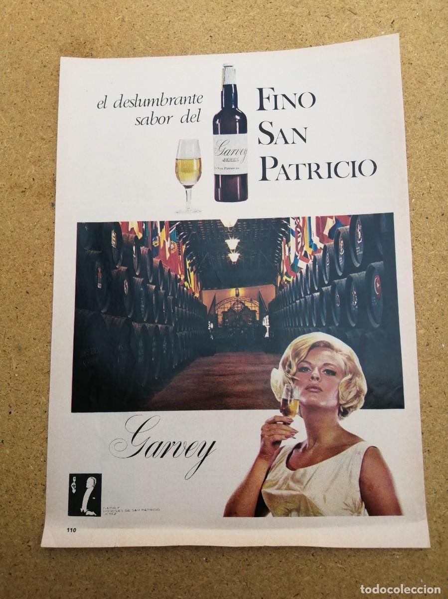 Otros art&iacute;culos de coleccionismo en papel: ANUNCIO. FINO SAN PATRICIO, DE GARVEY