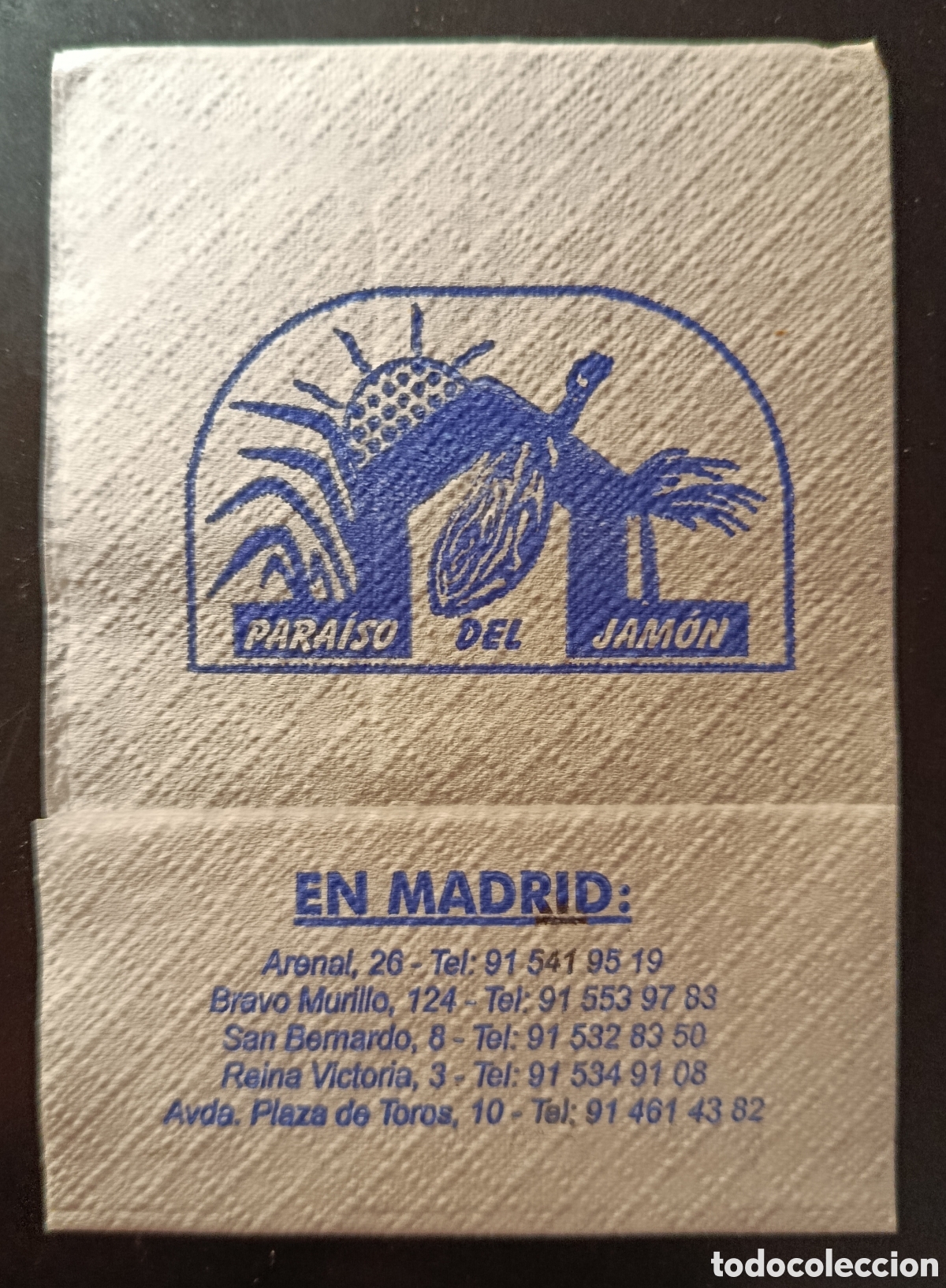 Outros artigos de papel: SERVILLETA DE PAPEL PARA&Iacute;SO DEL JAM&Oacute;N/MADRID