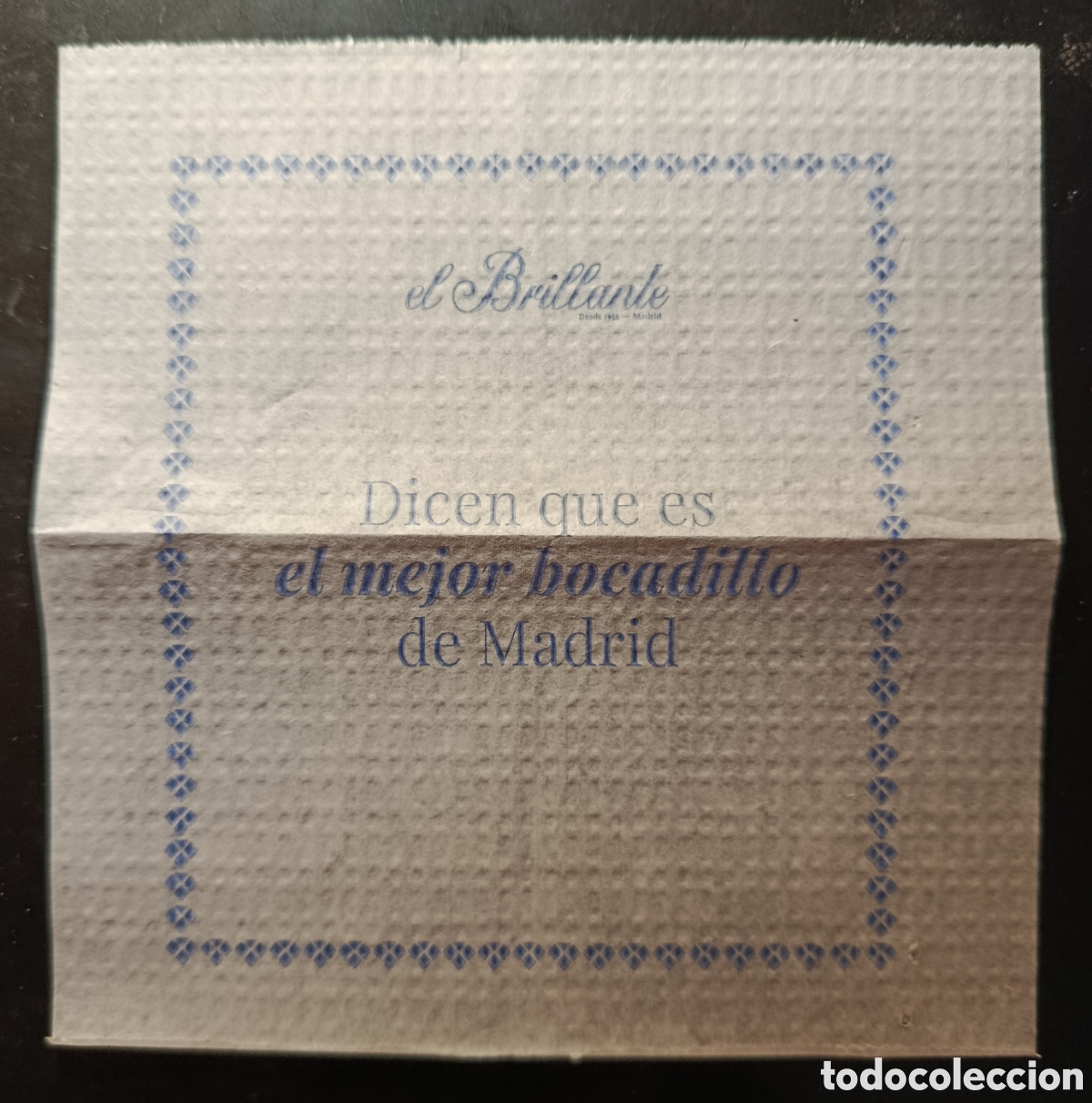 Altri oggetti di carta: SERVILLETA DE PAPEL EL BRILLANTE/MADRID