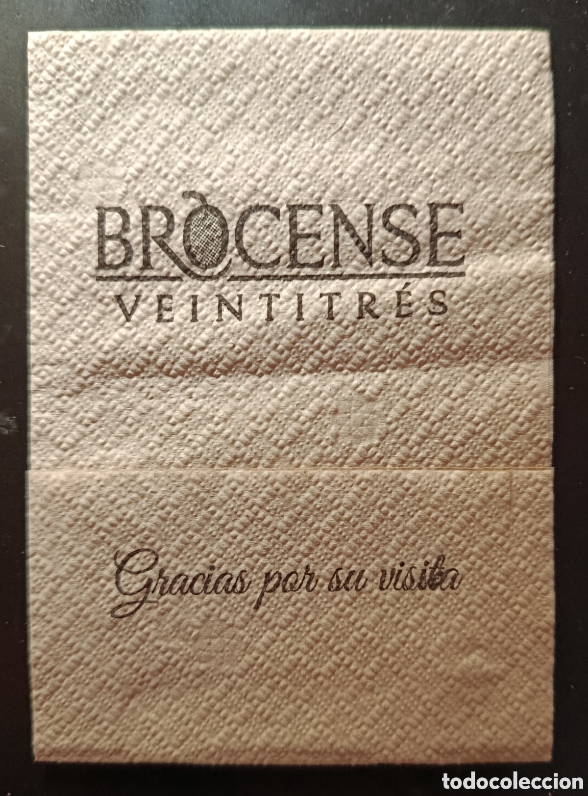Collectionnisme Papier divers: SERVILLETA DE PAPEL BROCENSE VEINTITR&Eacute;S/SALAMANCA