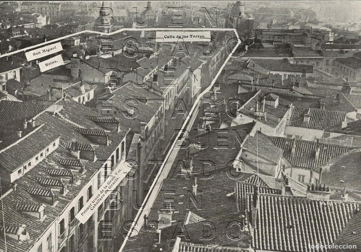 Altri oggetti di carta: MADRID GRAN VIA PROYECTO TRAZADO 21X14 CLIPPING MUY ANTIGUO M53