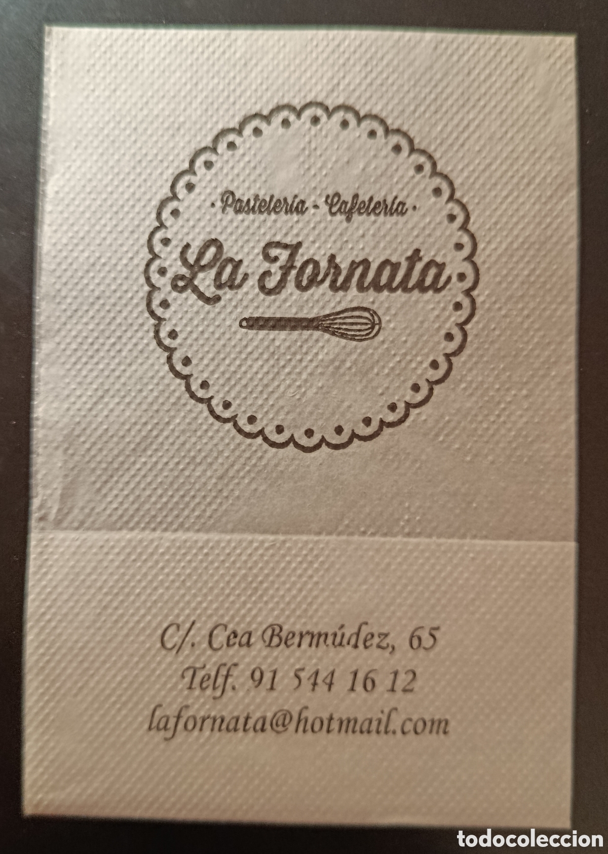 Altri oggetti di carta: SERVILLETA DE PAPEL LA FORNATA/MADRID