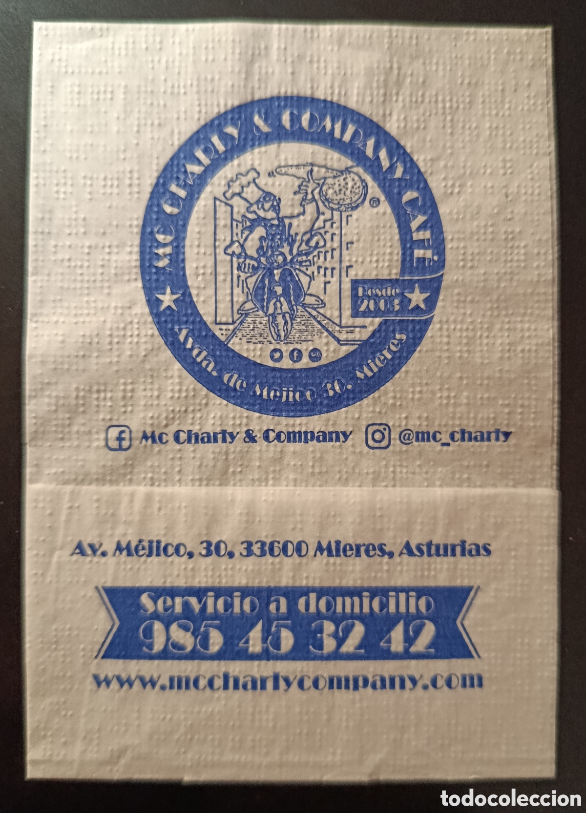 Altri oggetti di carta: SERVILLETA DE PAPEL McCHARLY & COMPANY/MIERES