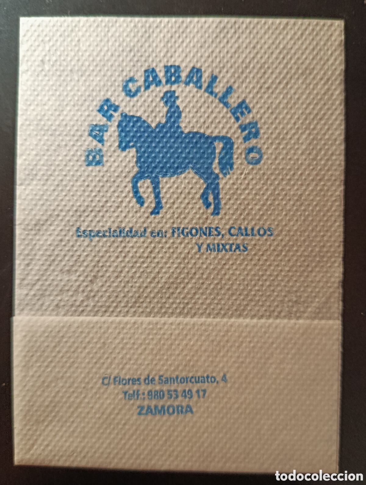 Altri oggetti di carta: SERVILLETA DE PAPEL BAR CABALLERO/ZAMORA