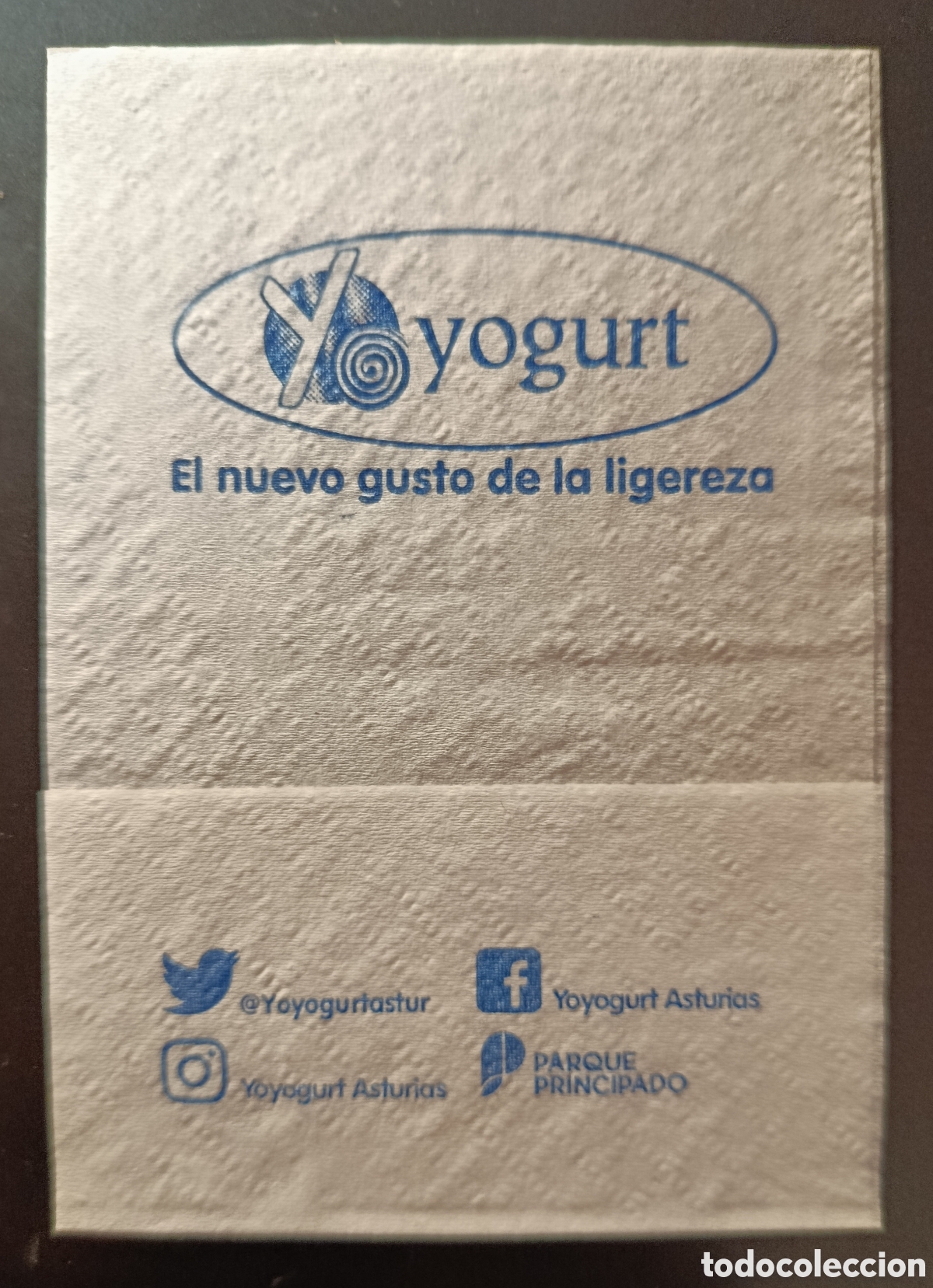 Otros art&iacute;culos de coleccionismo en papel: SERVILLETA DE PAPEL YOGURT/ASTURIAS