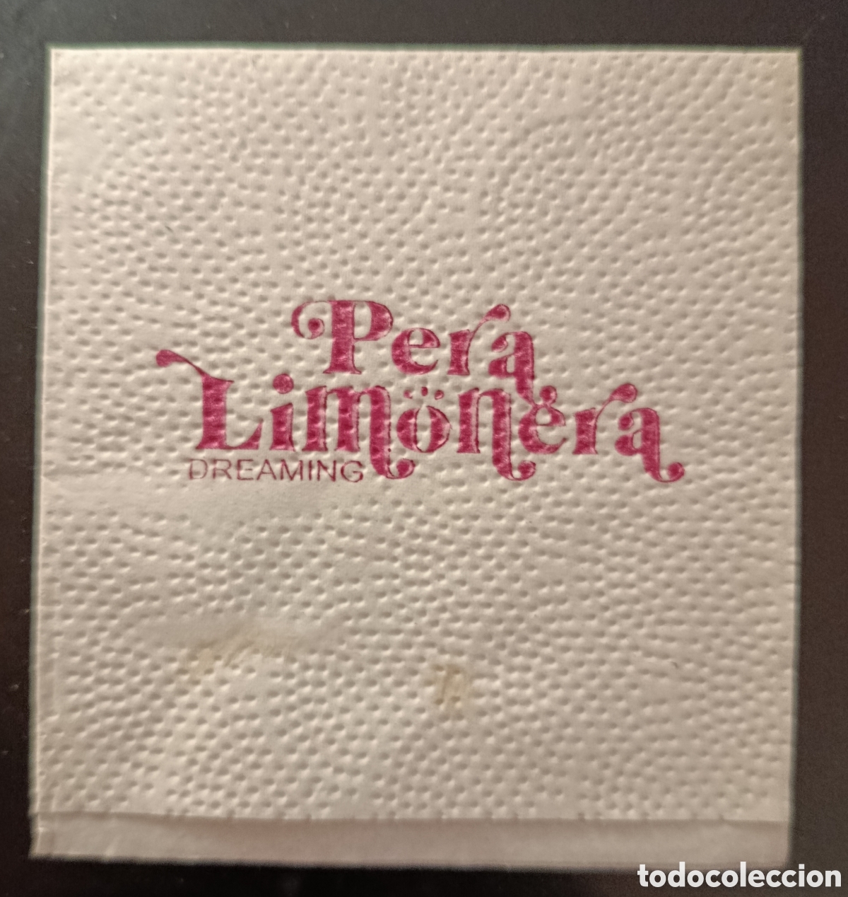 Otros art&iacute;culos de coleccionismo en papel: SERVILLETA DE PAPEL PERA LIMONERA/VALLADOLID