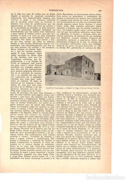 Otros art&iacute;culos de coleccionismo en papel: LAMINA 38960: Alcazar de Diego Colon en Ciudad Trujillo, Republica Dominicana - VVAA