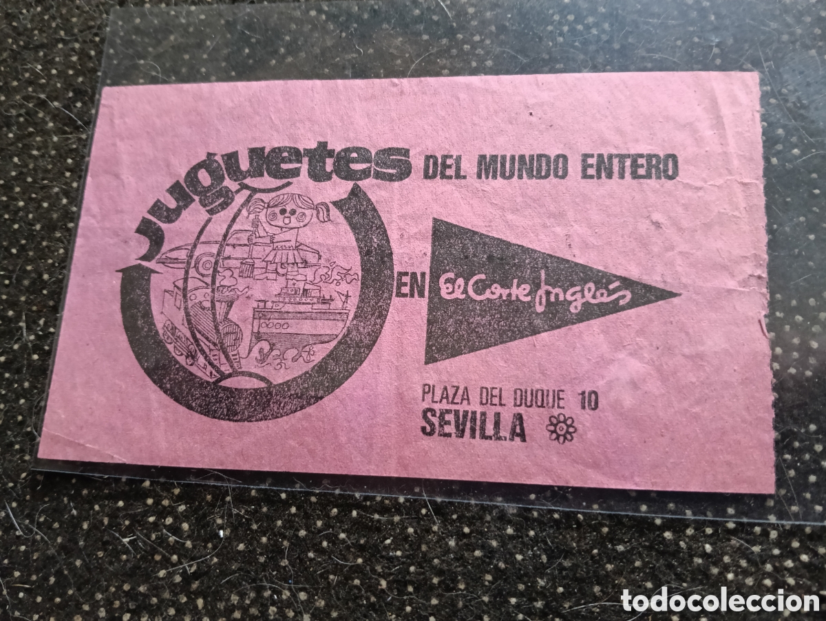 Otros art&iacute;culos de coleccionismo en papel: Ticket de aparcamiento o servicio de guarda de veh&iacute;culos El Corte Ingl&eacute;s situada en la Plaza del Duq