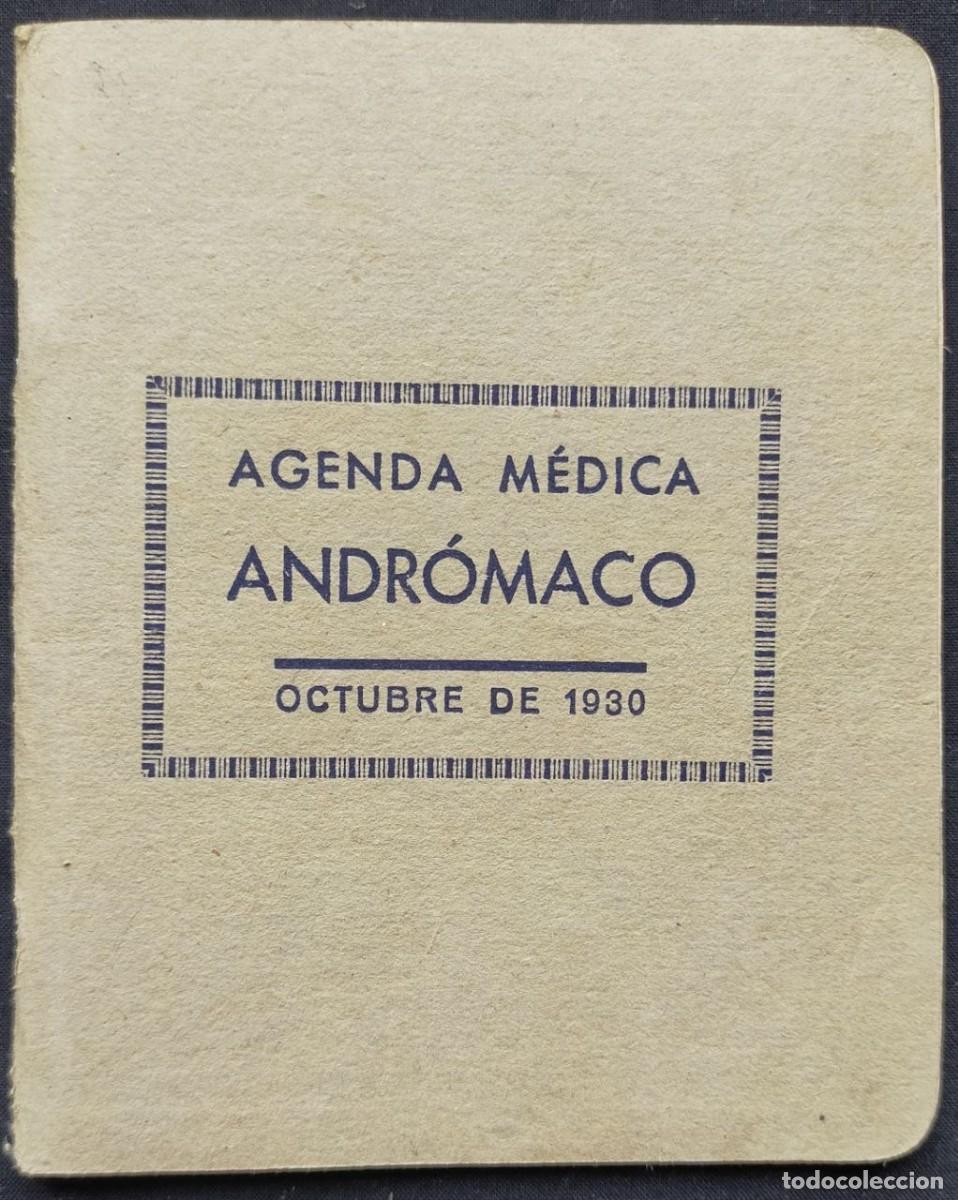 Altri oggetti di carta: AGENDA M&Eacute;DICA ANDR&Oacute;MACO - Octubre de 1930. 10,5x13 cm. Como nueva.