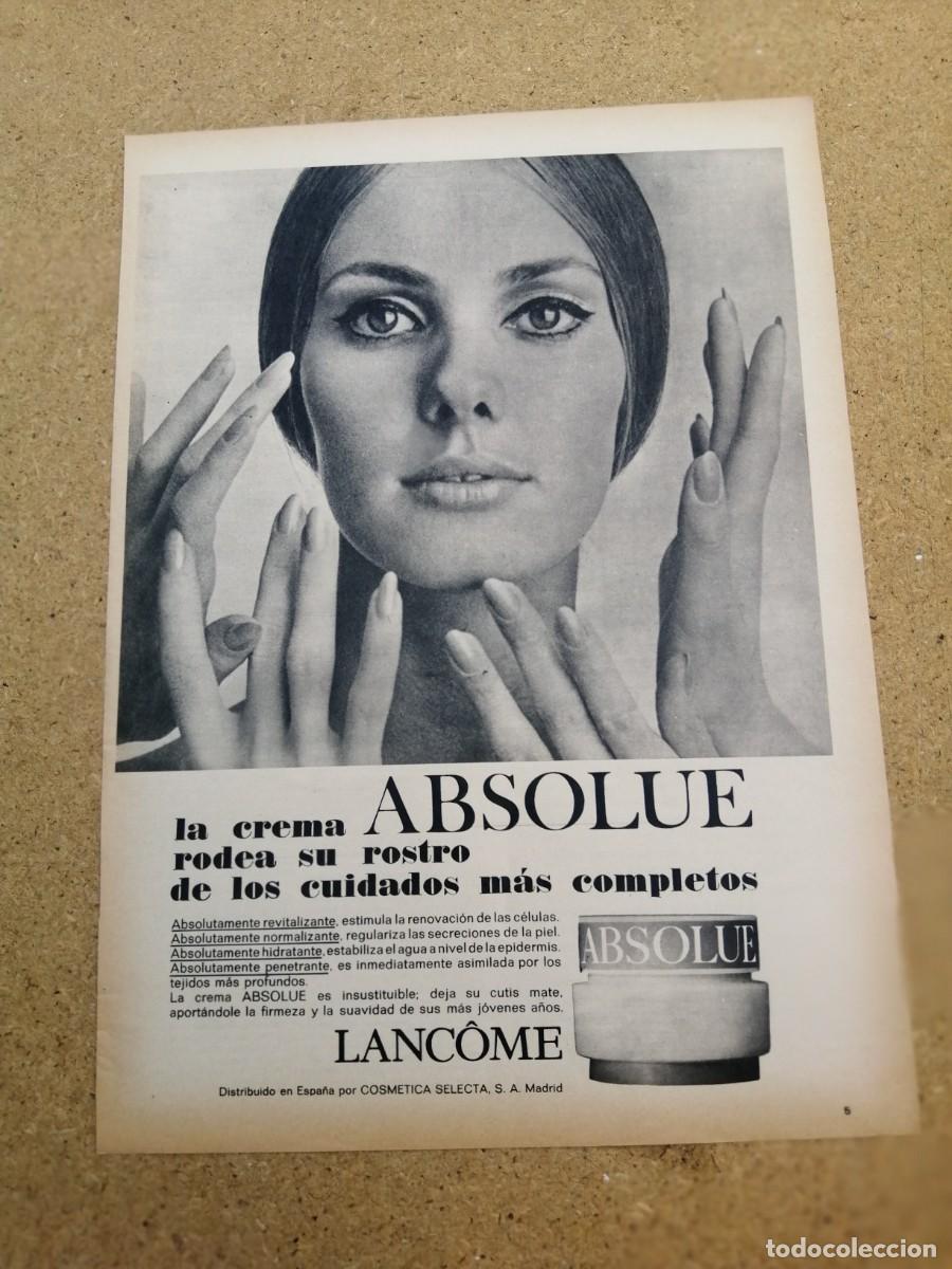 Collectionnisme Papier divers: ANUNCIO. CREMA ABSOLUE, DE LANCOME
