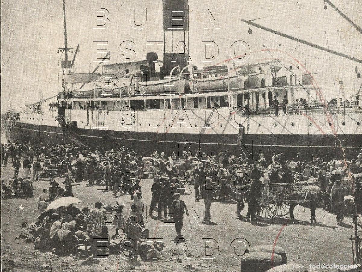 Otros art&iacute;culos de coleccionismo en papel: ALMERIA EMIGRANTES RUMBO A AMERICA 20X15 CLIPPING MUY ANTIGUO M55