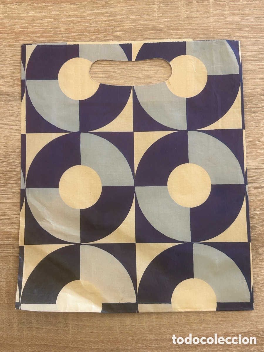 Sammelleidenschaft Andere Papierartikel: Antigua bolsa de papel disco de vinilo