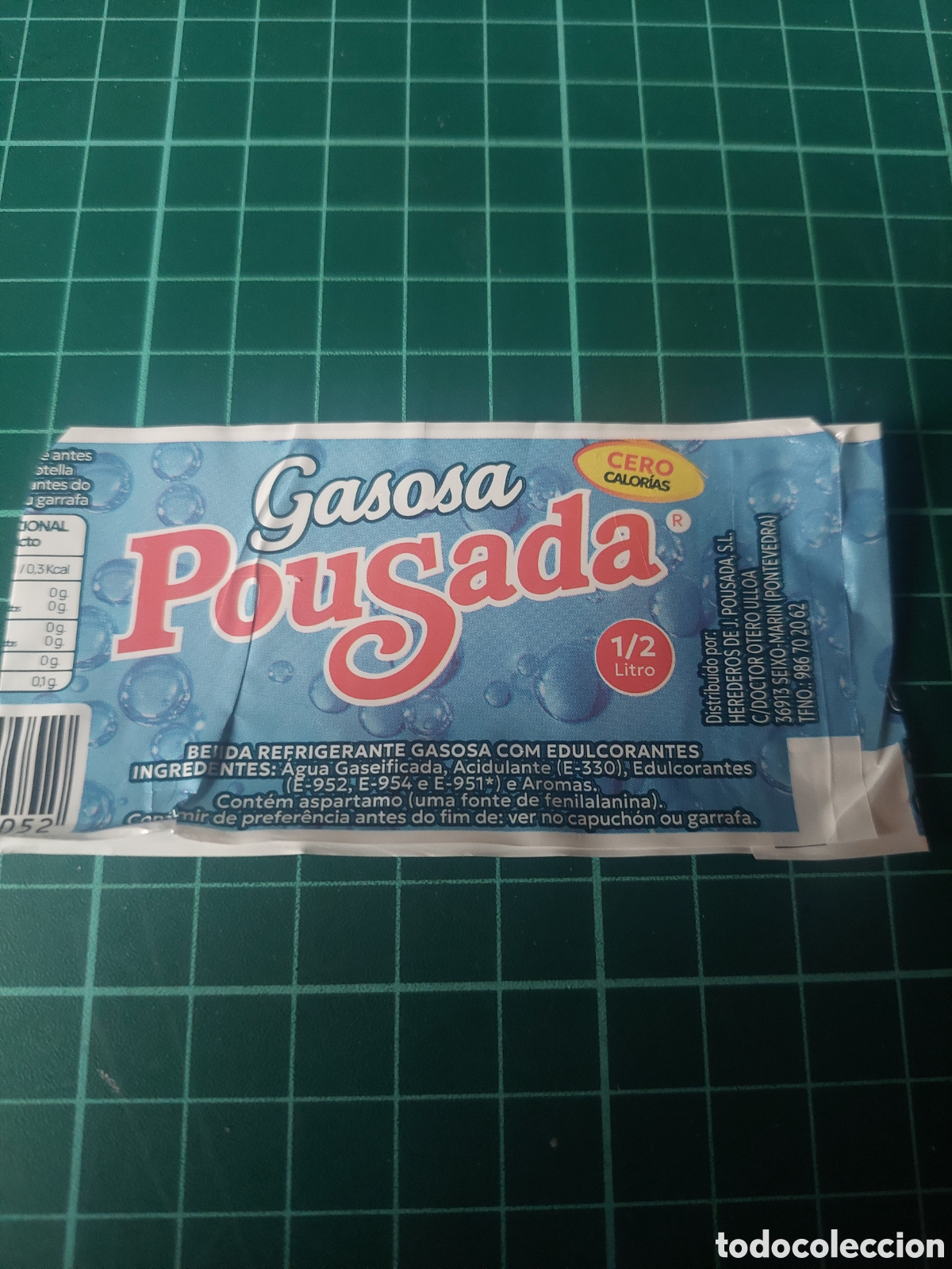 Collectionnisme Papier divers: ETIQUETA AGUA GASEOSA POUSASA MARIN PONTEVEDRA