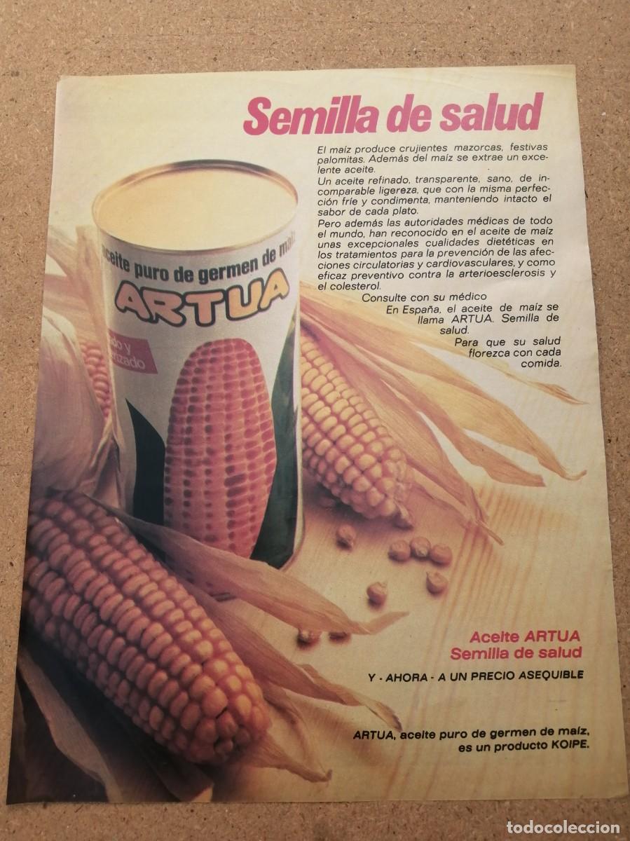 Otros art&iacute;culos de coleccionismo en papel: ANUNCIO. ACEITE DE MAIZ ARTUA