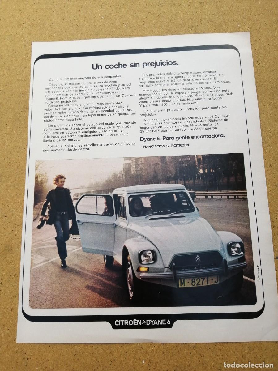Otros art&iacute;culos de coleccionismo en papel: ANUNCIO. CITROEN DYANE 6