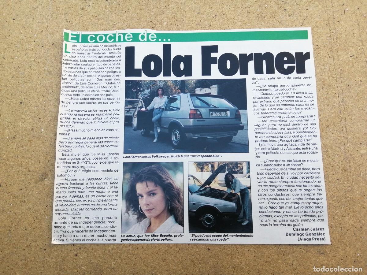 Otros art&iacute;culos de coleccionismo en papel: ARTICULO PERIODISTICO. EL COCHE DE LOLA FORNER