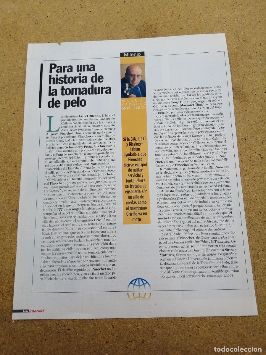 Otros art&iacute;culos de coleccionismo en papel: ARTICULO MANUEL VAZQUEZ MONTALBAN. PARA UNA HISTORIA DE LA TOMADURA DE PELO