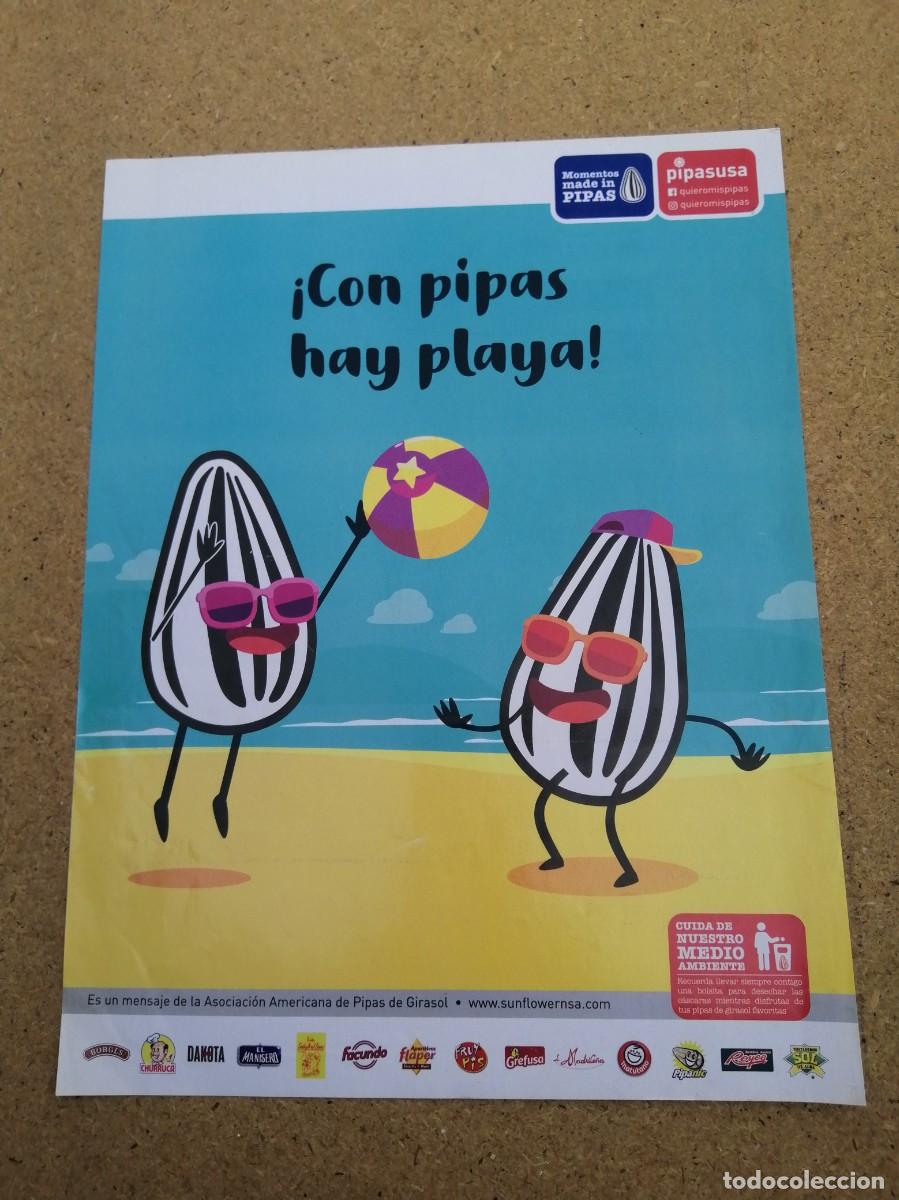 Otros art&iacute;culos de coleccionismo en papel: ANUNCIO. CON PIPAS HAY PLAYA