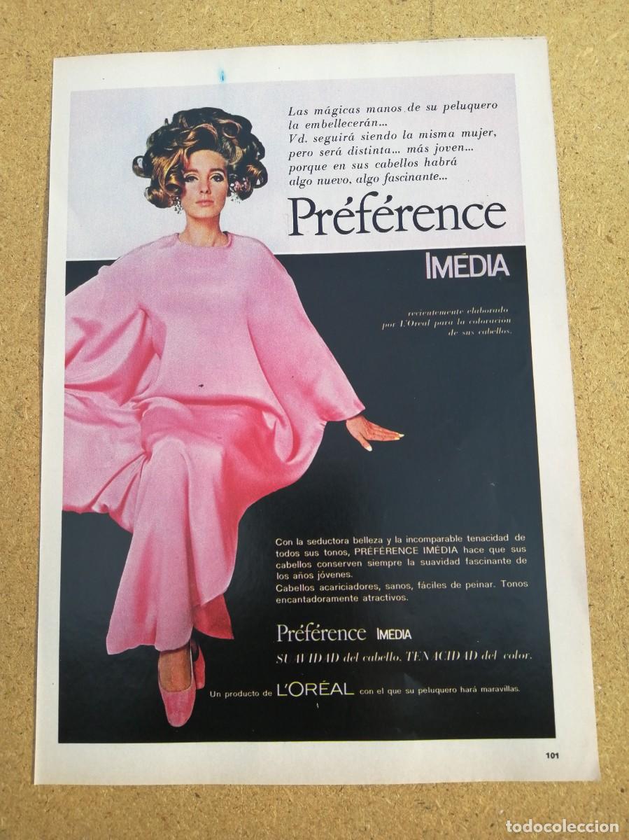 Otros art&iacute;culos de coleccionismo en papel: ANUNCIO. PREFERENCE IMEDIA, DE LOREAL