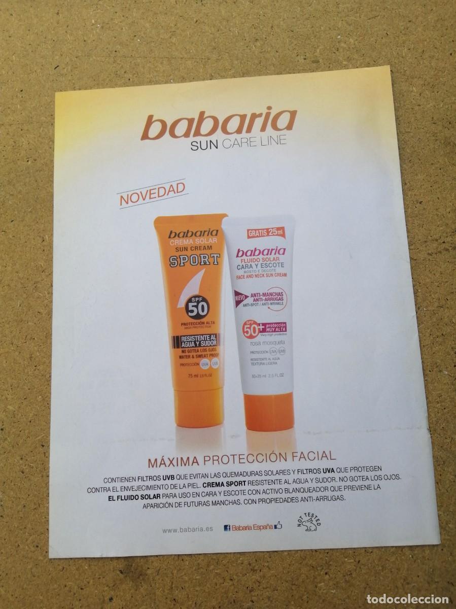 Outros artigos de papel: ANUNCIO. BABARIA SUN CARE LINE