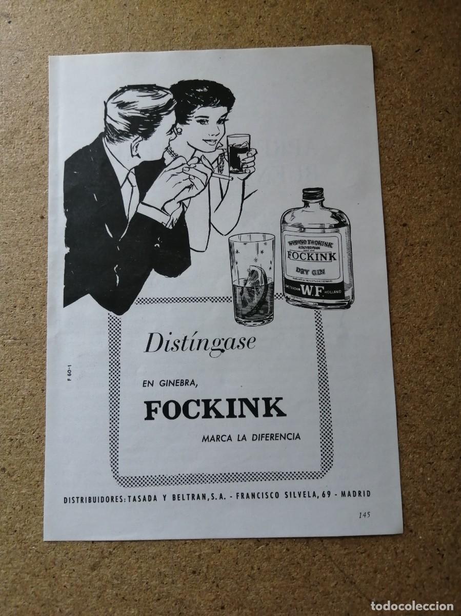 Otros art&iacute;culos de coleccionismo en papel: ANUNCIO. GINEBRA FOCKINK