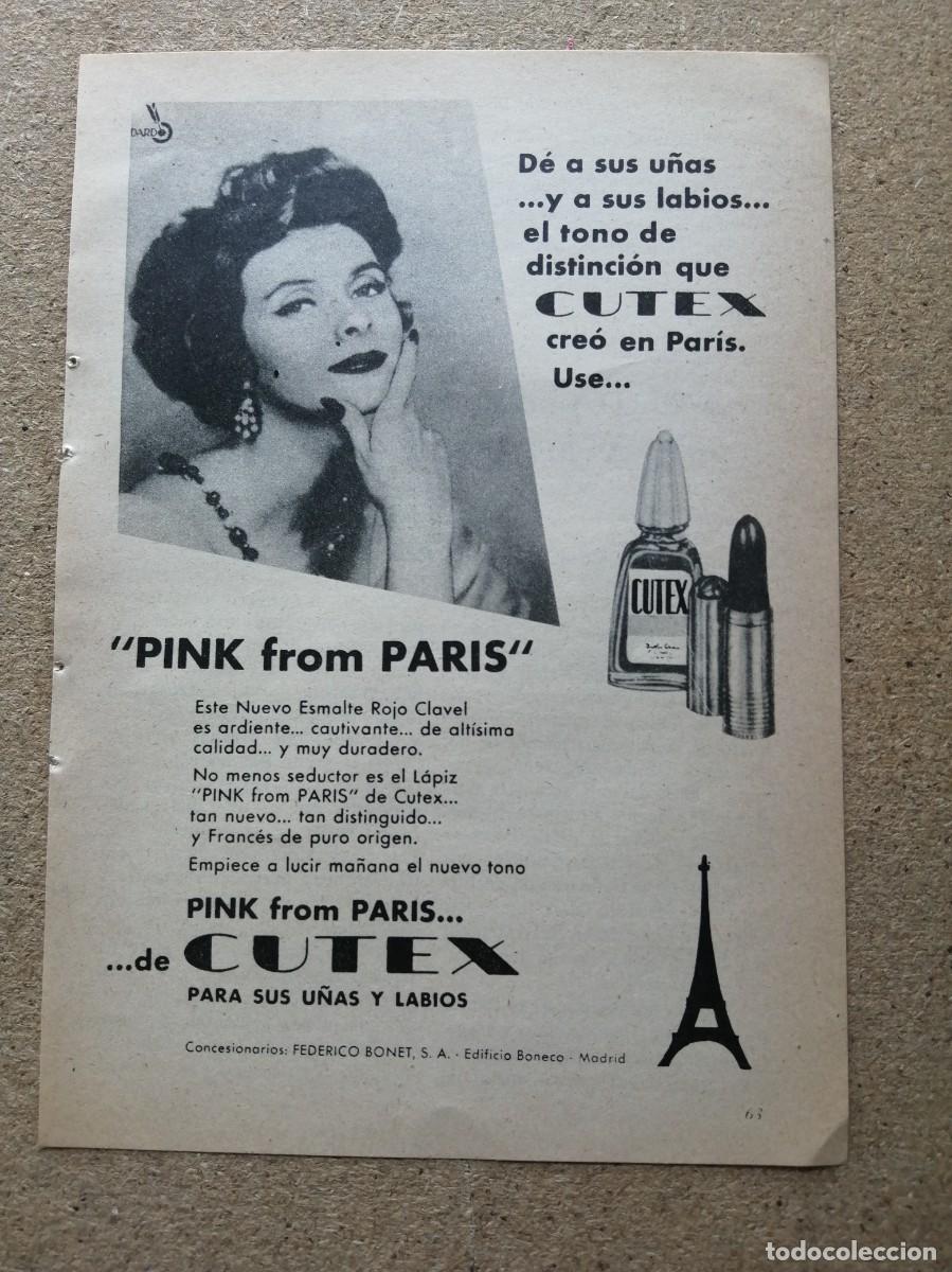 Collectionnisme Papier divers: ANUNCIO. PINK FROM PARIS, CUTEX