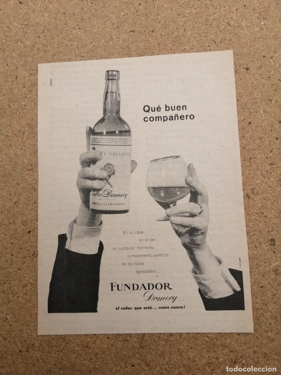 Collectionnisme Papier divers: ANUNCIO. BRANDY FUNDADOR, DE DOMECQ