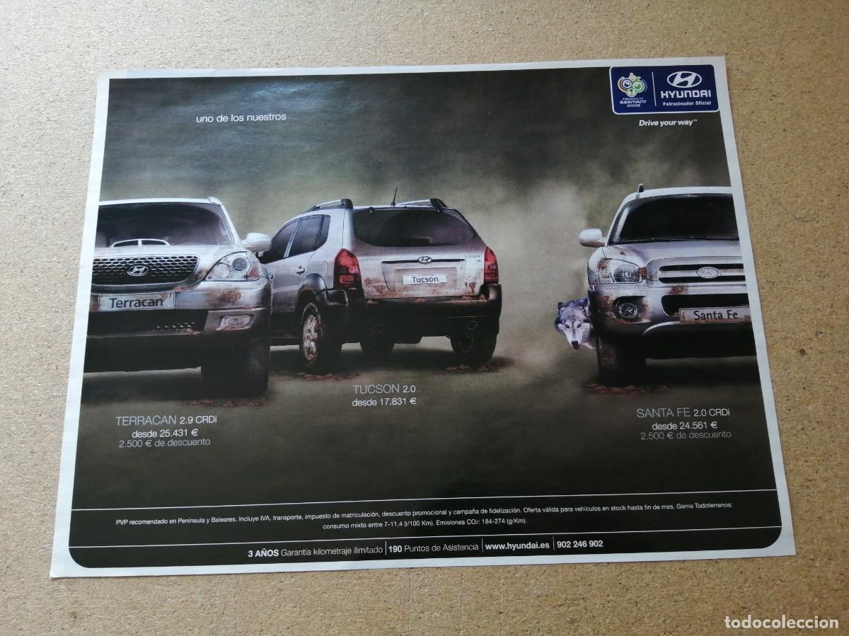 Otros art&iacute;culos de coleccionismo en papel: ANUNCIO. HYUNDAI SANTA FE - TERRACAN - TUCSON