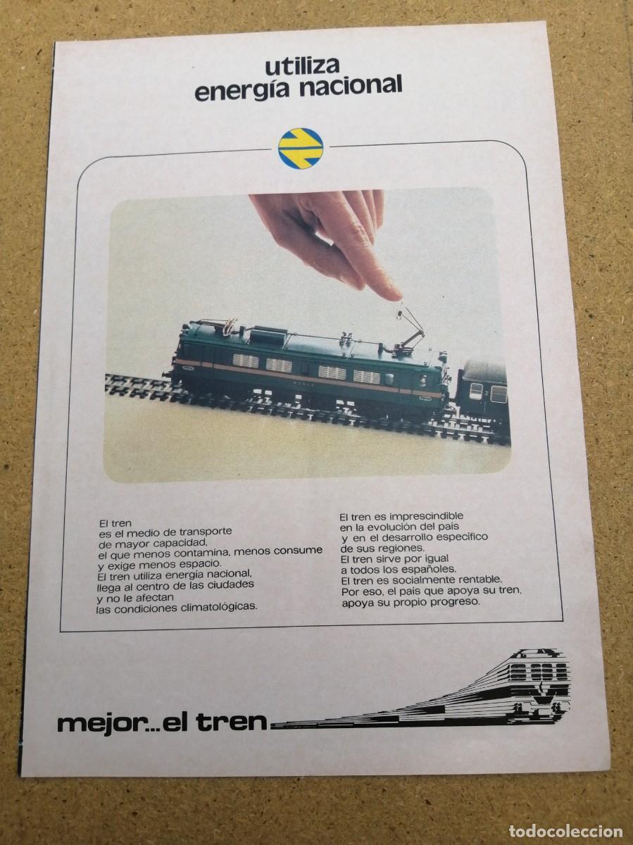 Collectionnisme Papier divers: ANUNCIO. RENFE, MEJOR EL TREN