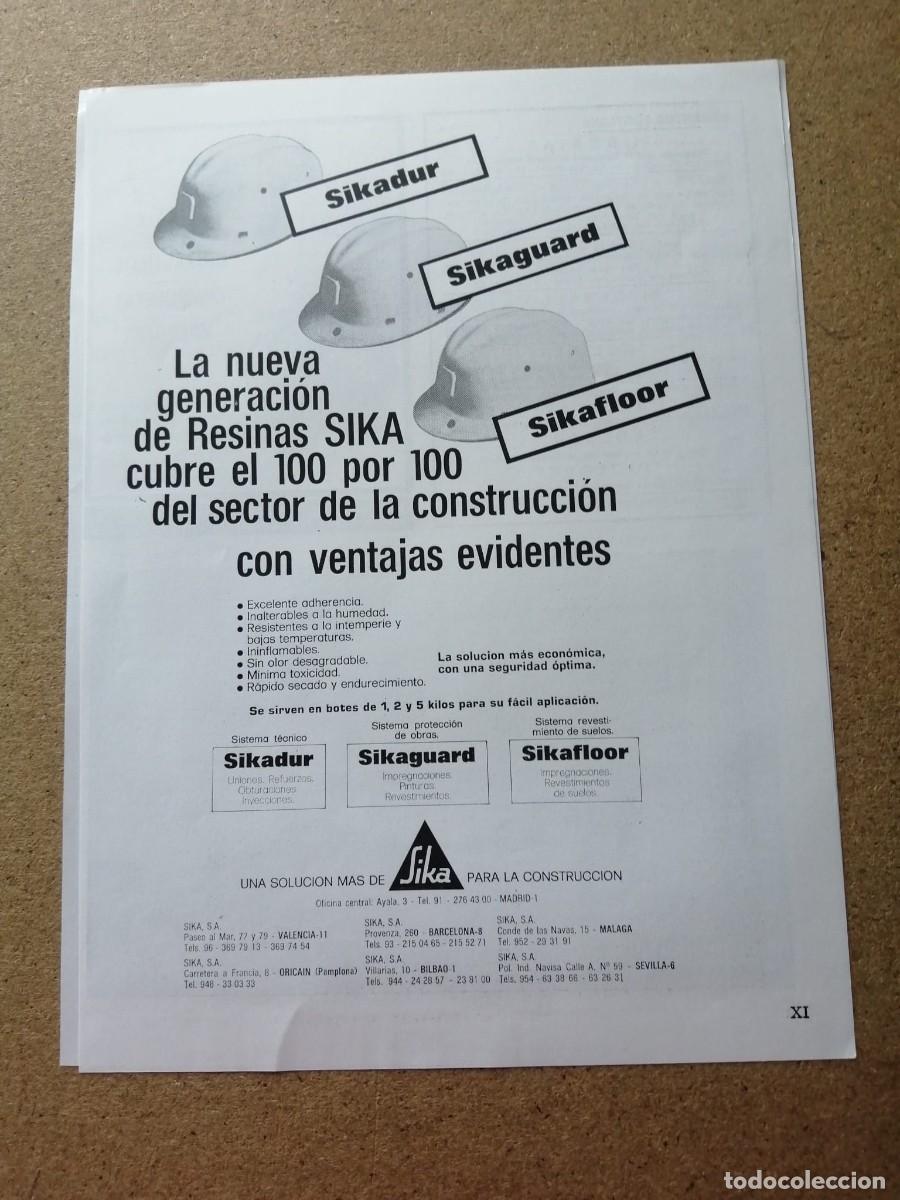 Otros art&iacute;culos de coleccionismo en papel: ANUNCIO. SIKA, RESINAS PARA LA CONSTRUCCION
