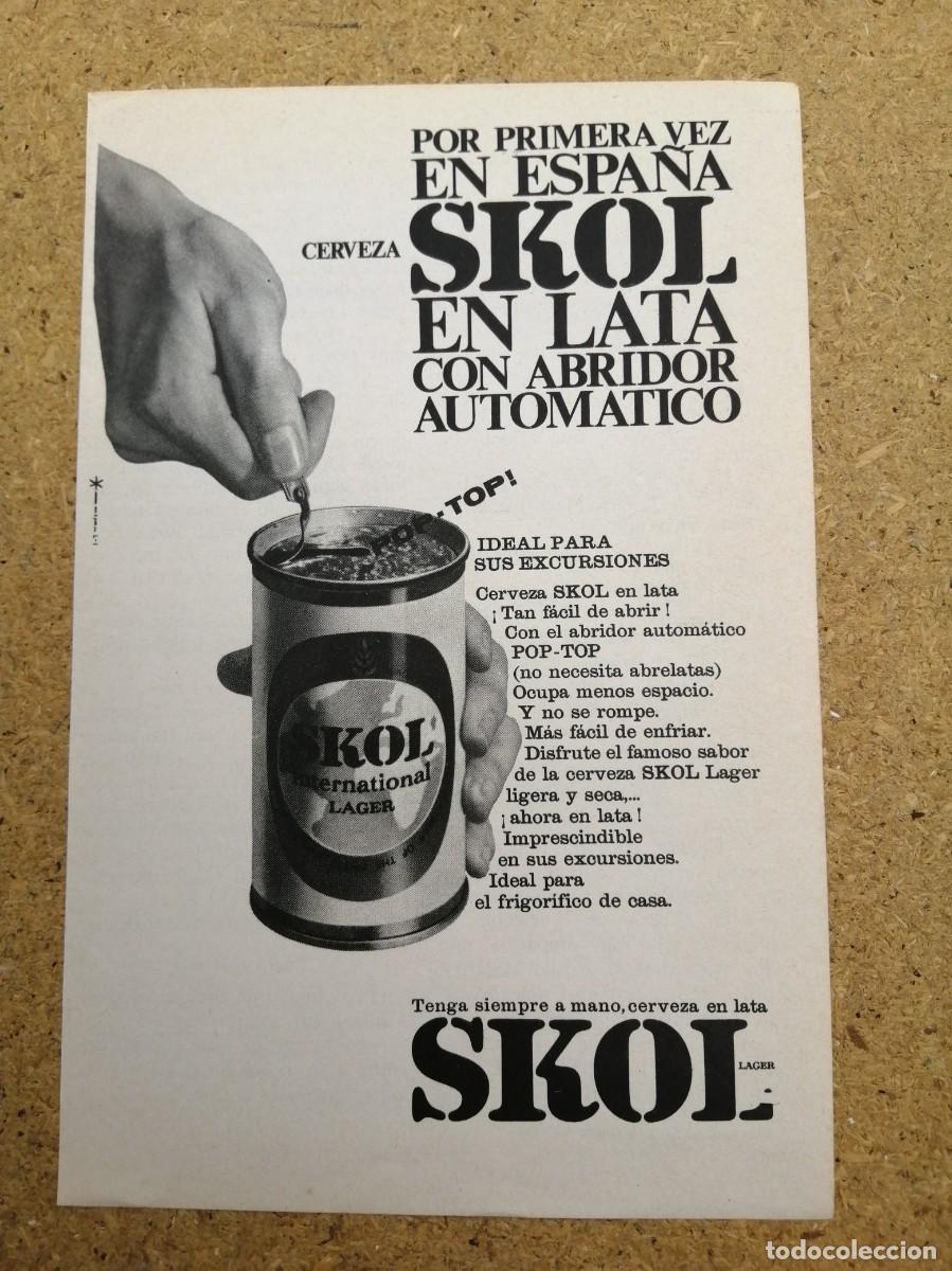 Otros art&iacute;culos de coleccionismo en papel: ANUNCIO. CERVEZA SKOL