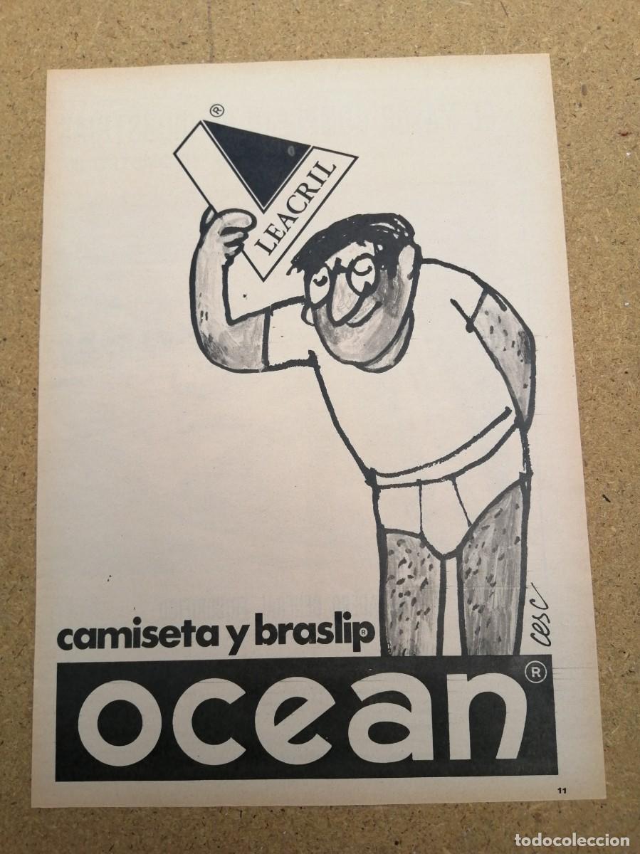 Otros art&iacute;culos de coleccionismo en papel: ANUNCIO. CAMISETA Y BRASLIP OCEAN