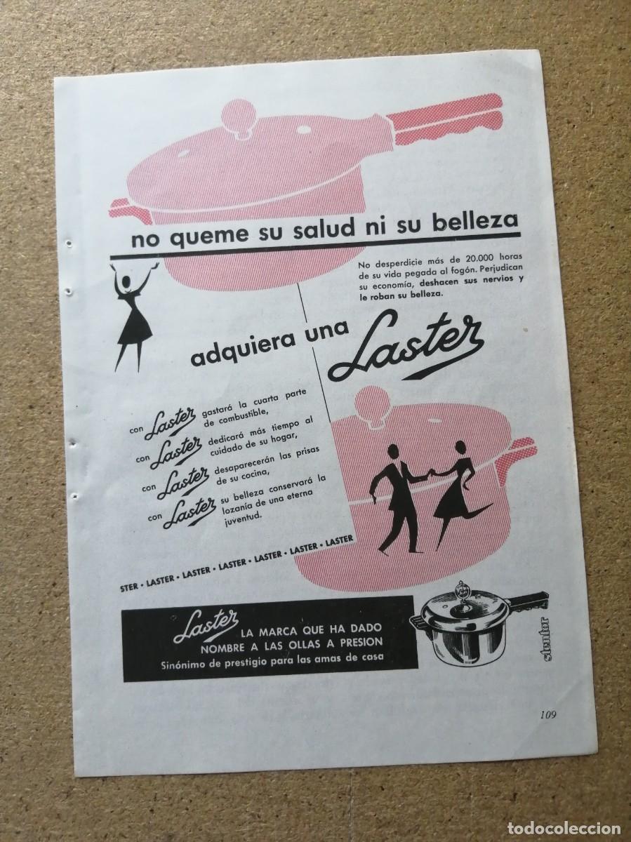 Otros art&iacute;culos de coleccionismo en papel: ANUNCIO. OLLA A PRESION LASTER