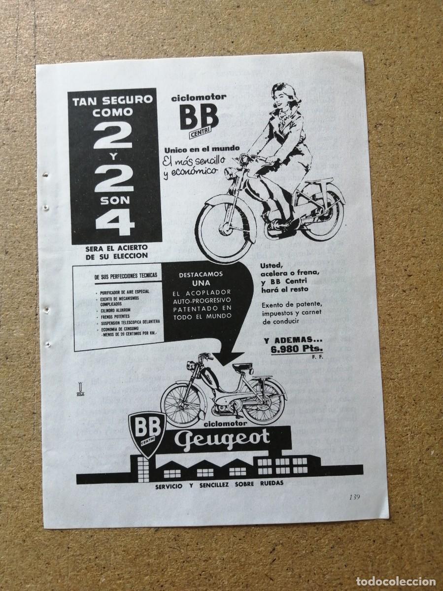 Otros art&iacute;culos de coleccionismo en papel: ANUNCIO. CICLOMOTOR BB - CICLOMOTOR PEUGEOT