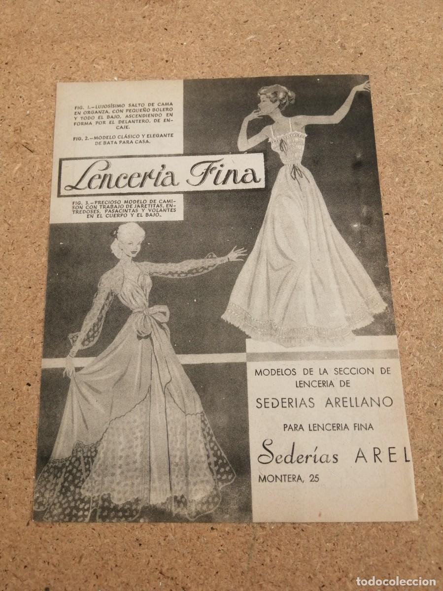 Otros art&iacute;culos de coleccionismo en papel: ANUNCIO. LENCERIA FINA, SEDERIAS AREL (MADRID)