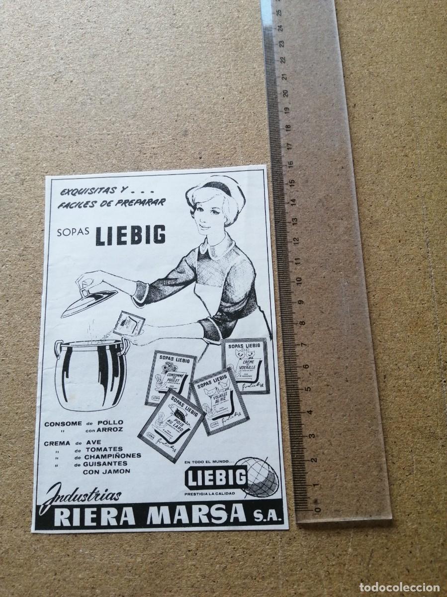 Otros art&iacute;culos de coleccionismo en papel: ANUNCIO. SOPAS LIEBIG RIERA MARSA