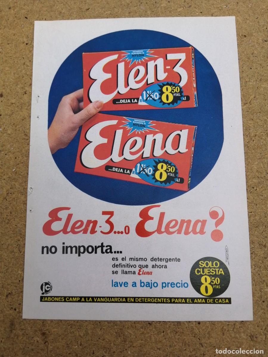Otros art&iacute;culos de coleccionismo en papel: ANUNCIO. DETERGENTE ELENA
