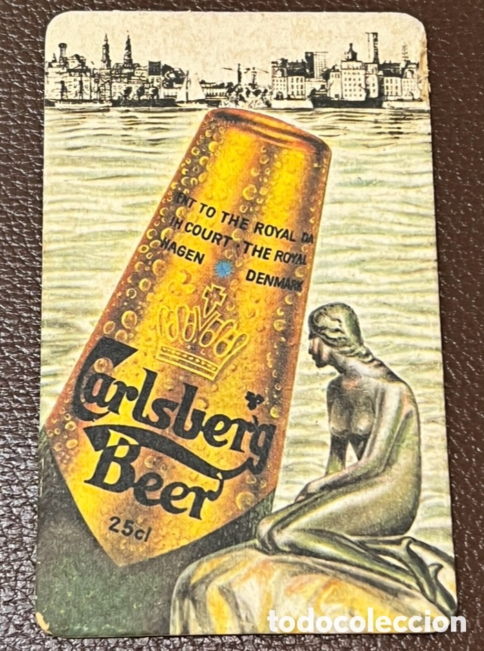 Otros art&iacute;culos de coleccionismo en papel: Posavasos. Cerveza CARLSBERG BEER. A&ntilde;os 70.