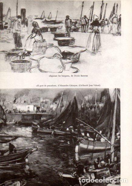 Otros art&iacute;culos de coleccionismo en papel: LAMINA V52519: Esperant les barques de D. Baixeras y Port de pescadors per A. Cabanyes - Carles Sold