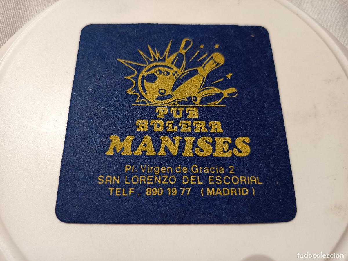 Otros art&iacute;culos de coleccionismo en papel: POSAVASOS PUB BOLERA MANISES-SAN LORENZO DEL ESCORIAL-MADRID