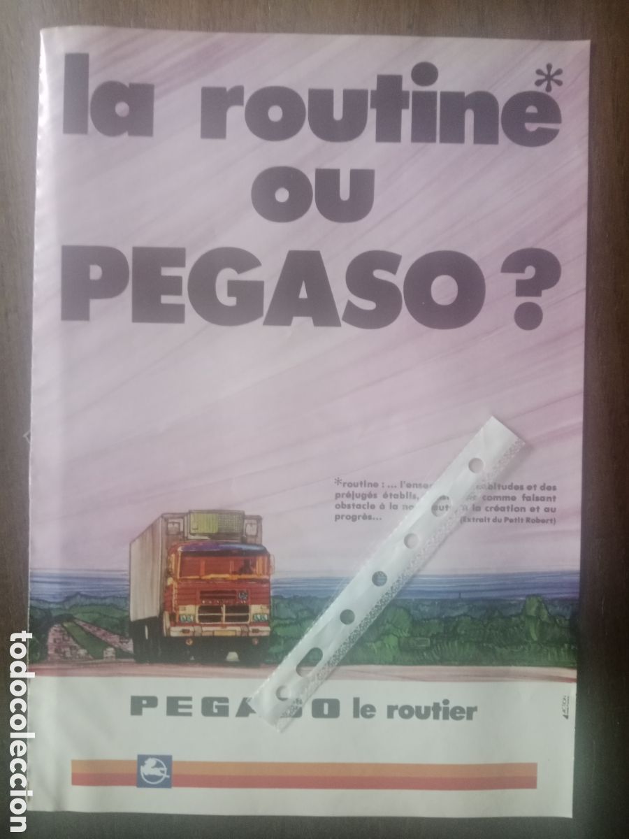 Otros art&iacute;culos de coleccionismo en papel: Publicidad cami&oacute;n Pegaso
