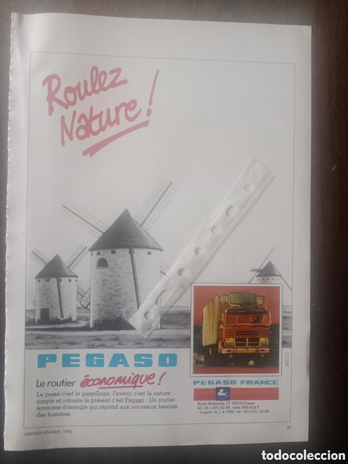 Otros art&iacute;culos de coleccionismo en papel: Publicidad cami&oacute;n Pegaso