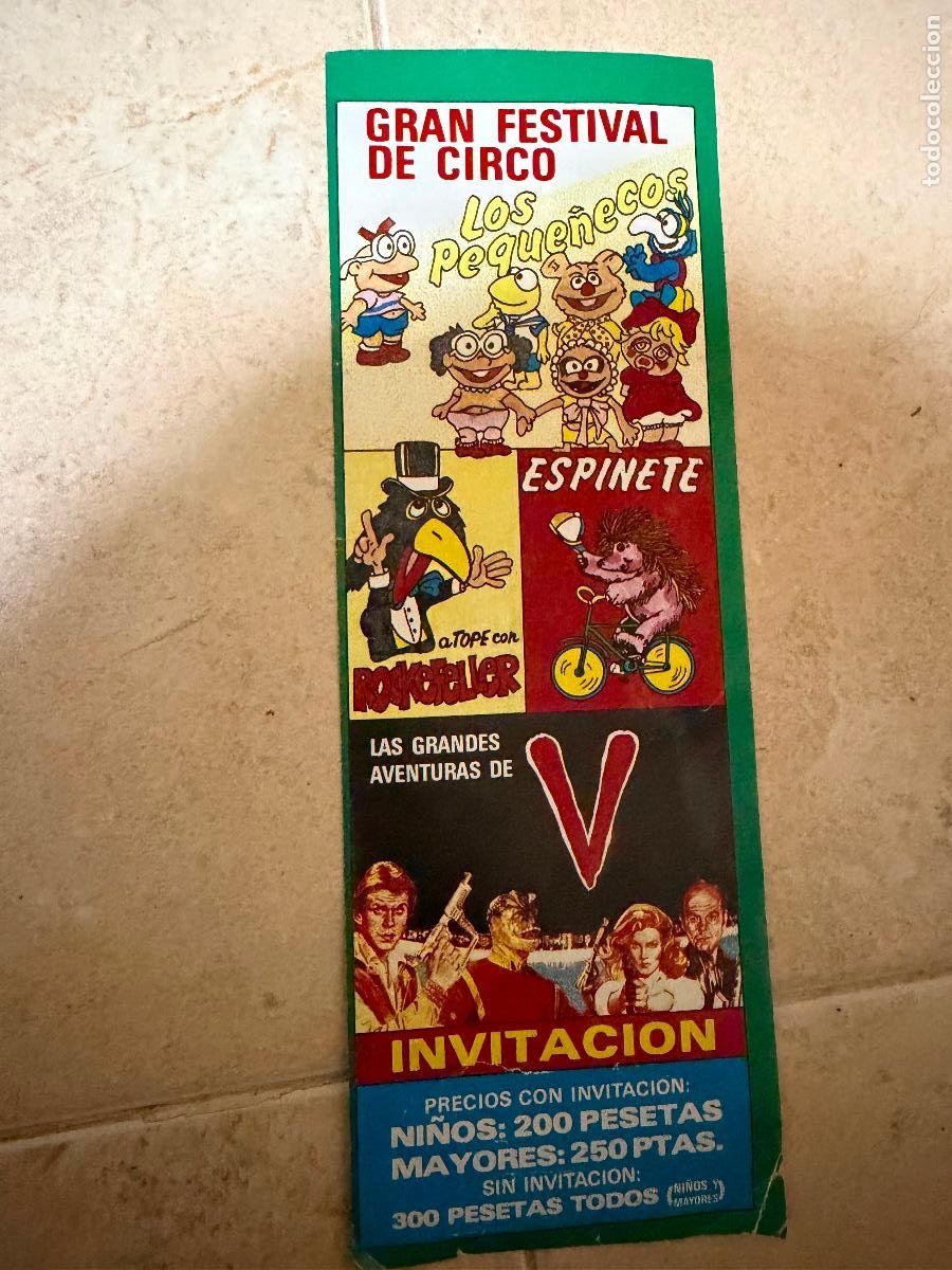 Otros art&iacute;culos de coleccionismo en papel: Invitaci&oacute;n gran festival de circo lucky luque dragones y mazmorras serie v espinete