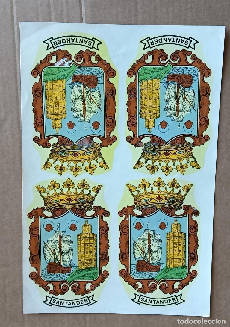 Otros art&iacute;culos de coleccionismo en papel: Adhesivos para cristal o cer&aacute;mica SANTANDER