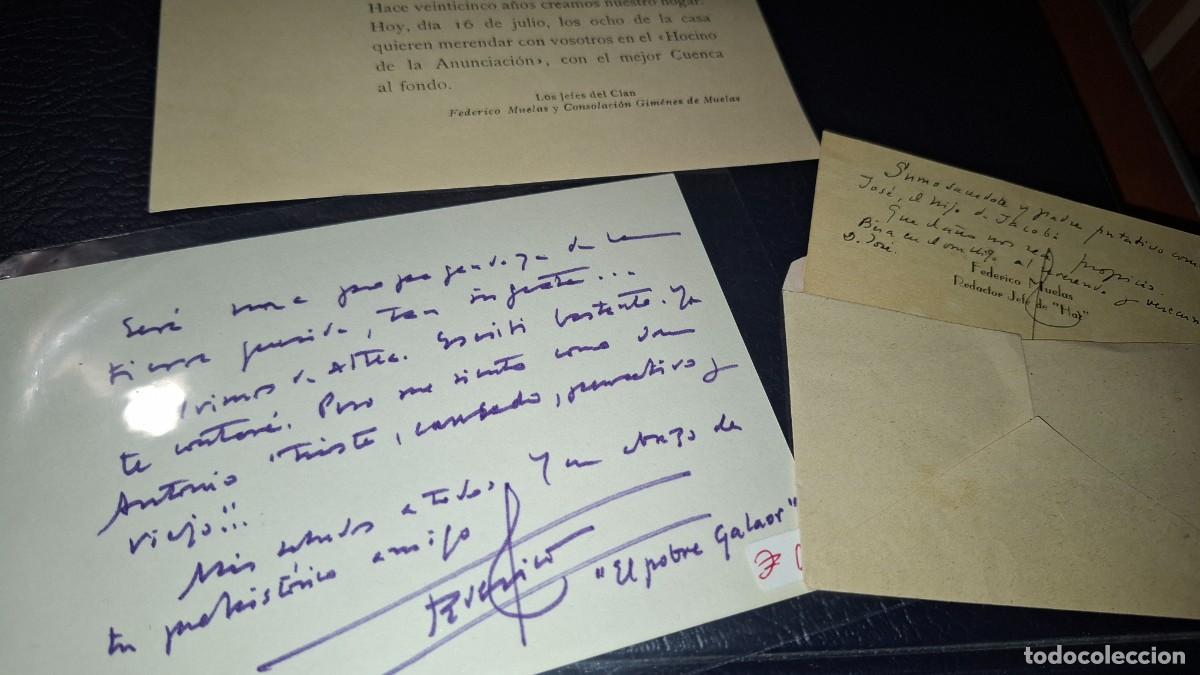 Outros artigos de papel: Federico Muelas. 2 tarjetas con autografos.