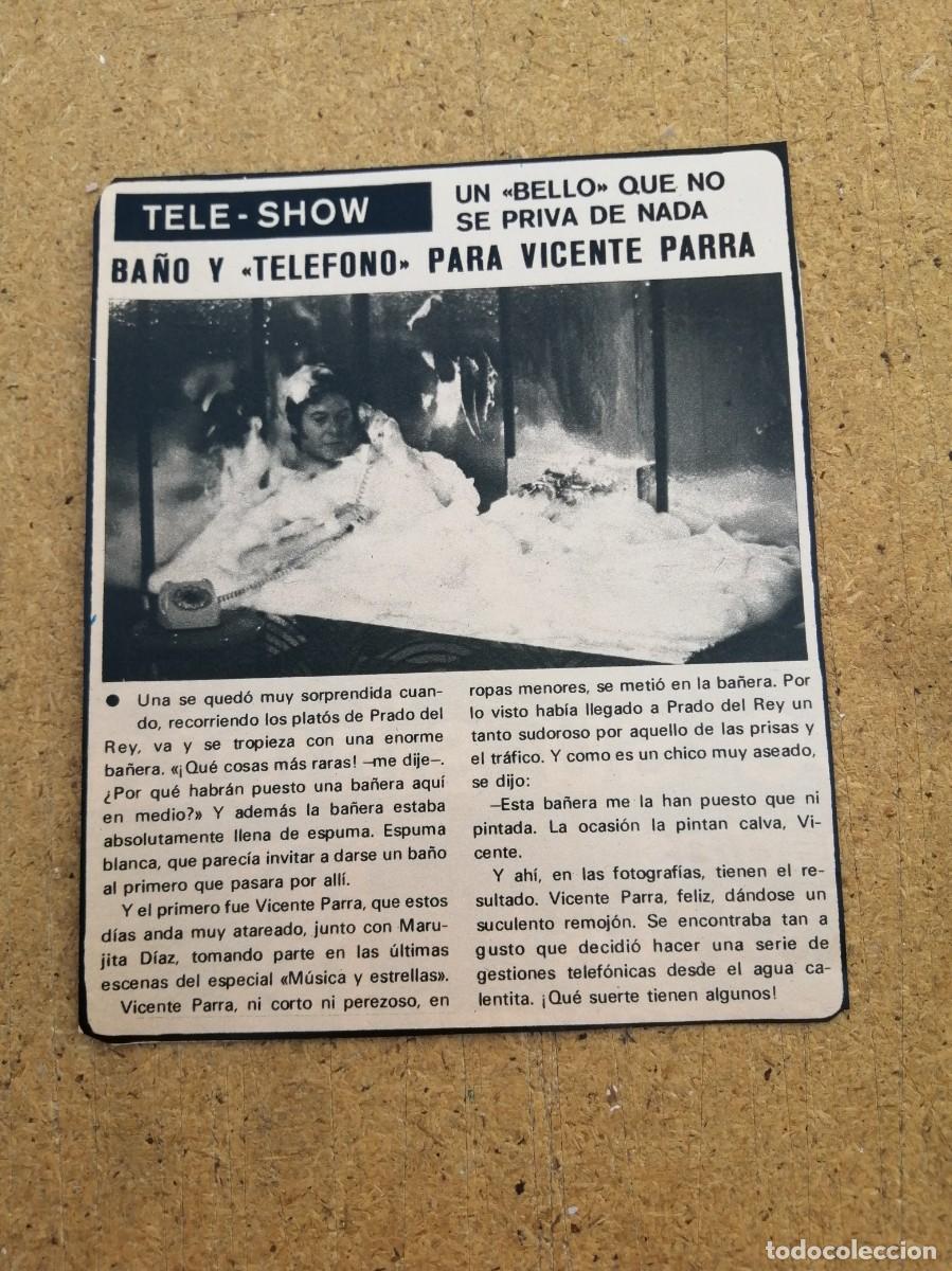 Otros art&iacute;culos de coleccionismo en papel: ARTICULO PRENSA. VICENTE PARRA, BA&Ntilde;O Y TELEFONO