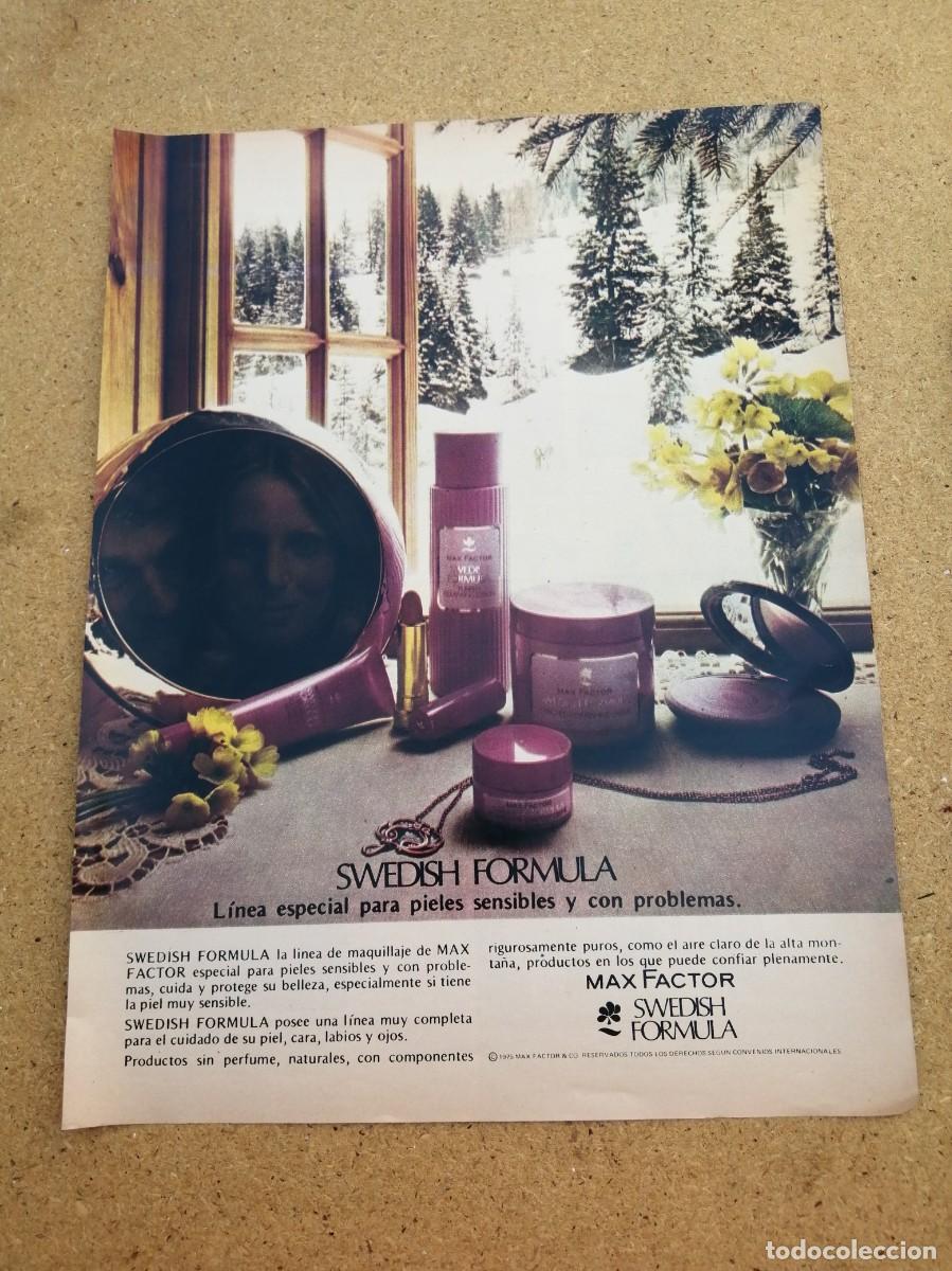 Otros art&iacute;culos de coleccionismo en papel: ANUNCIO. SWEDISH FORMULA, DE MAX FACTOR - Foto 1