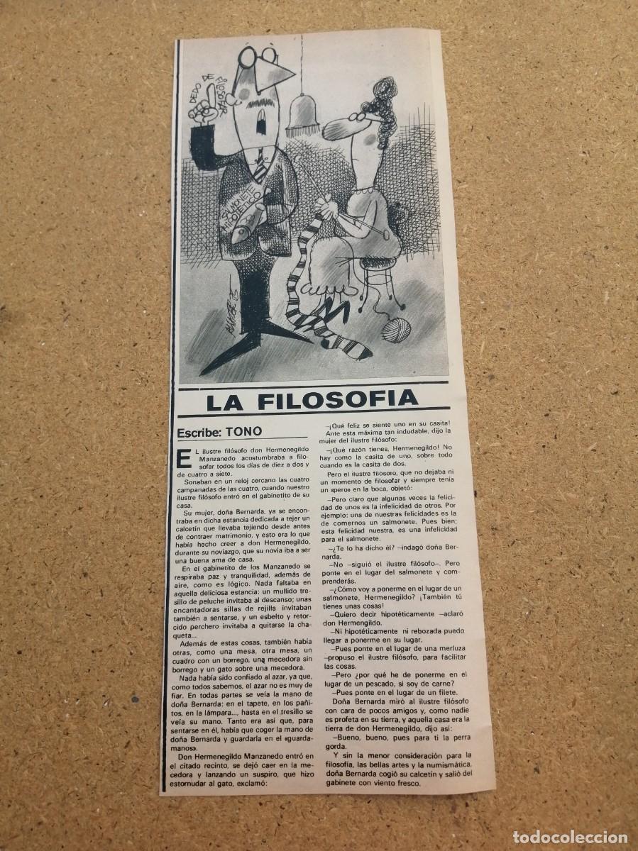 Otros art&iacute;culos de coleccionismo en papel: ARTICULO LITERARIO. LA FILOSOFIA, DE TONO
